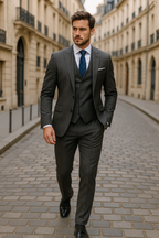 Costume homme 3 pièces, veste, gilet et pantalon, neuf coloris