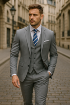 Costume homme 3 pièces, veste, gilet et pantalon, neuf coloris