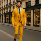 Costume homme 3 pièces, veste, gilet et pantalon, neuf coloris