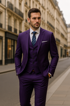 Costume homme 3 pièces, veste, gilet et pantalon, neuf coloris