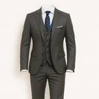 Costume homme 3 pièces, veste, gilet et pantalon, neuf coloris, gris foncé
