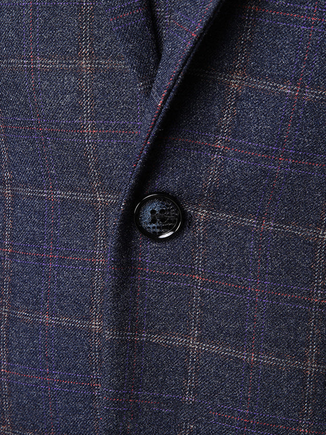 Costume 3 pièces homme à carreaux, coupe ajustée, du XS au 2XL