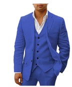 Costume de mariage d'été homme 3 pièces, dix coloris, bleu