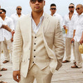 Costume de mariage d'été homme 3 pièces, dix coloris, beige