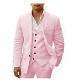 Costume de mariage d'été homme 3 pièces, dix coloris, rose