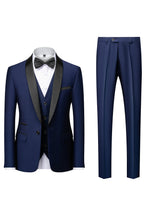 Costume homme avec veste, pantalon et écharpe assortie, onze coloris, bleu