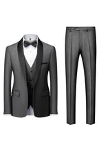 Costume homme avec veste, pantalon et écharpe assortie, onze coloris, gris