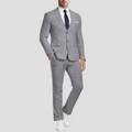 Costume d'été homme léger, veste deux boutons, du M au 6XL, gris