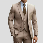 Costume trois pièces homme coupe slim, treize coloris, marron 1