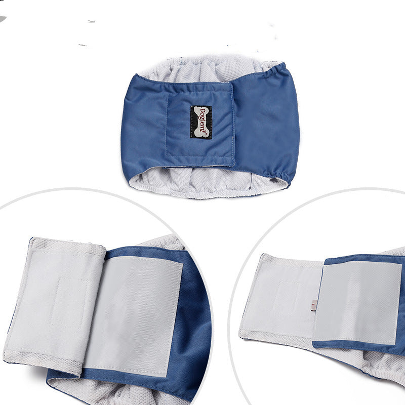 Couche pour chien mâle réglable, trois coloris, du XS au XXL
