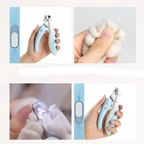 Coupe-griffes pour chien et chat avec lumière LED, lames demi-lune
