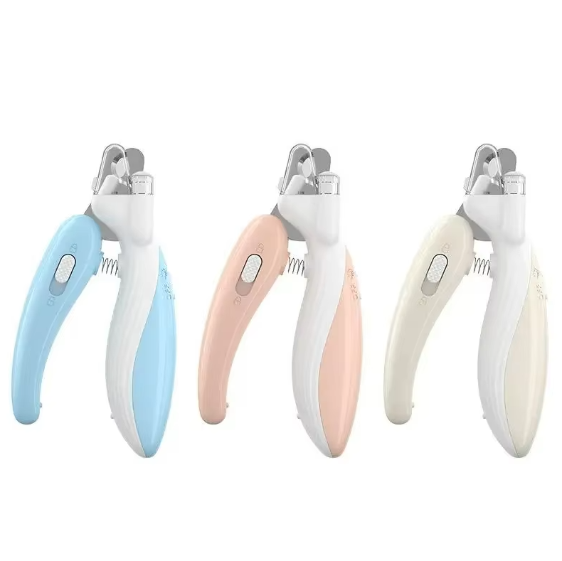 Coupe-griffes pour chien et chat avec lumière LED, lames demi-lune
