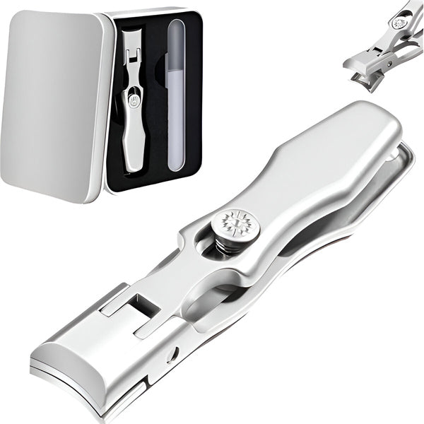 Coupe-ongles de voyage compact, lame en acier inoxydable