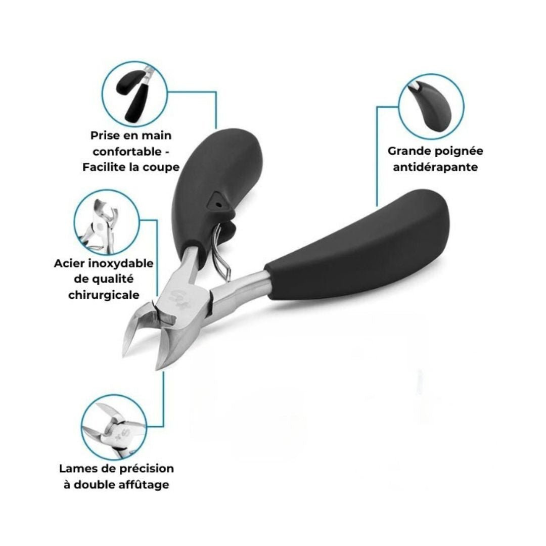 Coupe-ongles de précision en acier inoxydable, poignée ergonomique