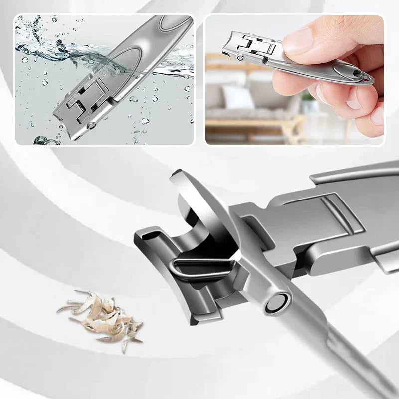 Coupe-ongles en acier inoxydable, prise antidérapante, compact