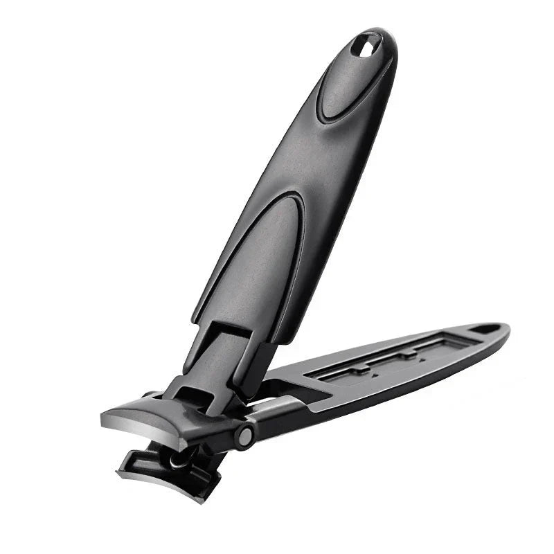 Coupe-ongles en acier inoxydable, prise antidérapante, compact, noir