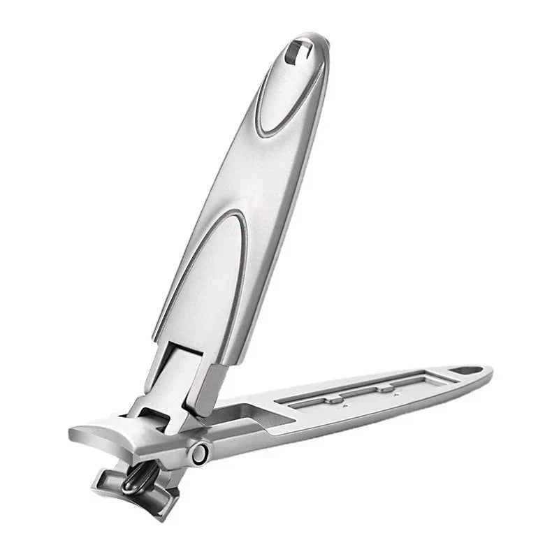 Coupe-ongles en acier inoxydable, prise antidérapante, compact, argenté