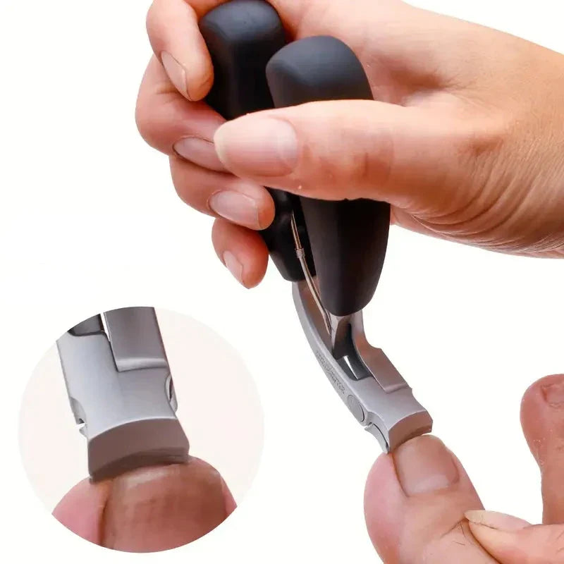 Coupe-ongles en acier inoxydable, poignées antidérapantes