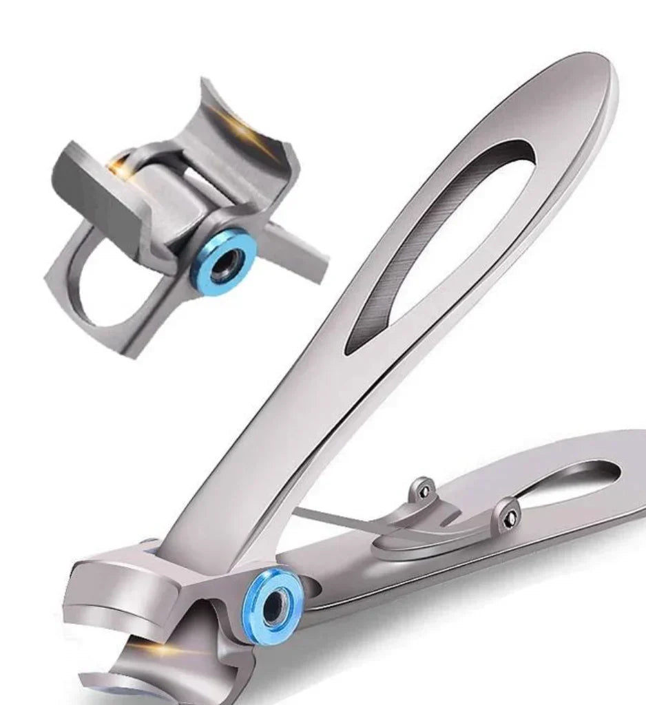 Coupe-ongles en acier inoxydable à lame courbée, ongles épais, argenté