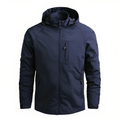 Coupe-vent homme imperméable à capuche, léger, du S au 2XL, bleu marine