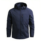 Coupe-vent homme imperméable à capuche, léger, du S au 2XL, bleu marine