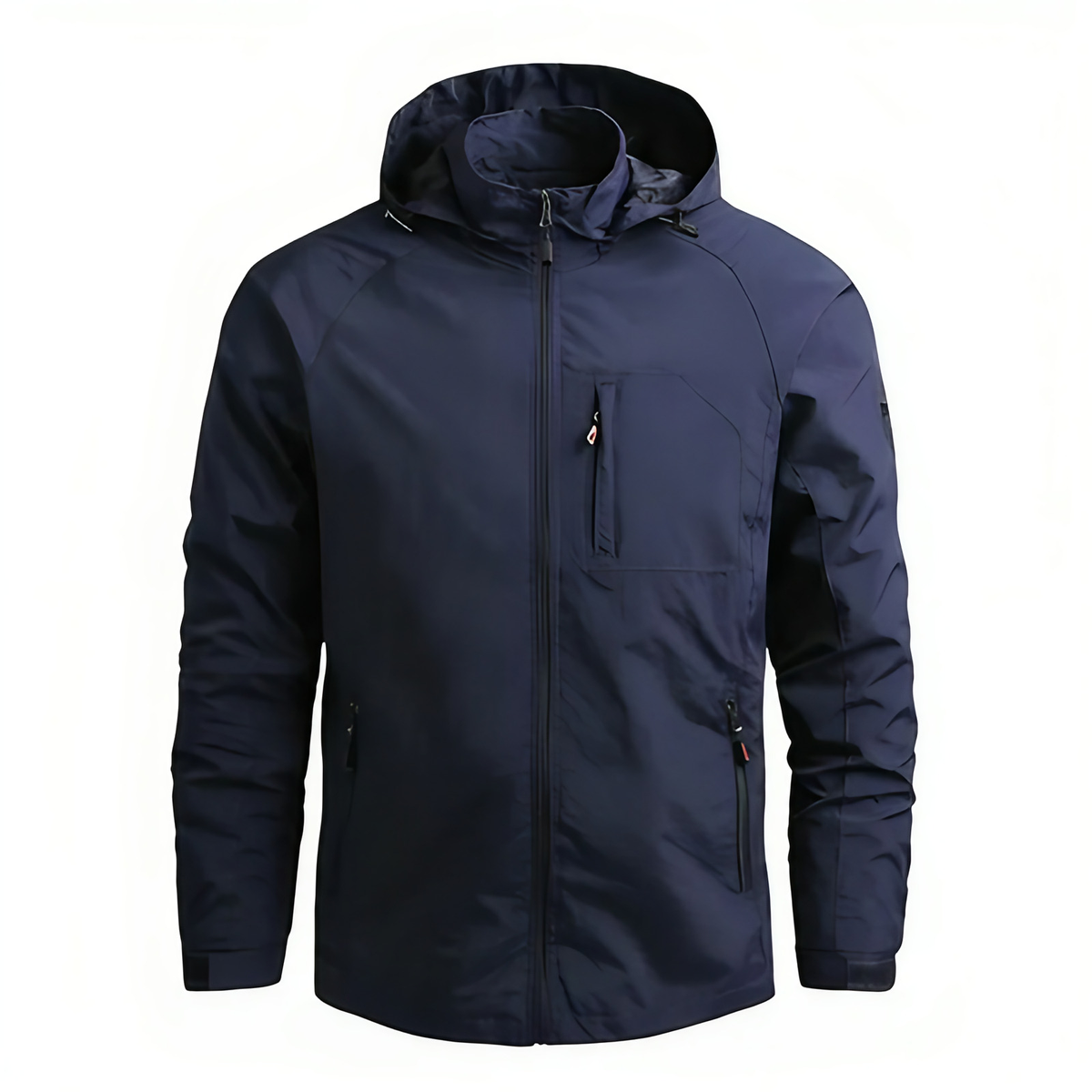 Coupe-vent homme imperméable à capuche, léger, du S au 2XL, bleu marine
