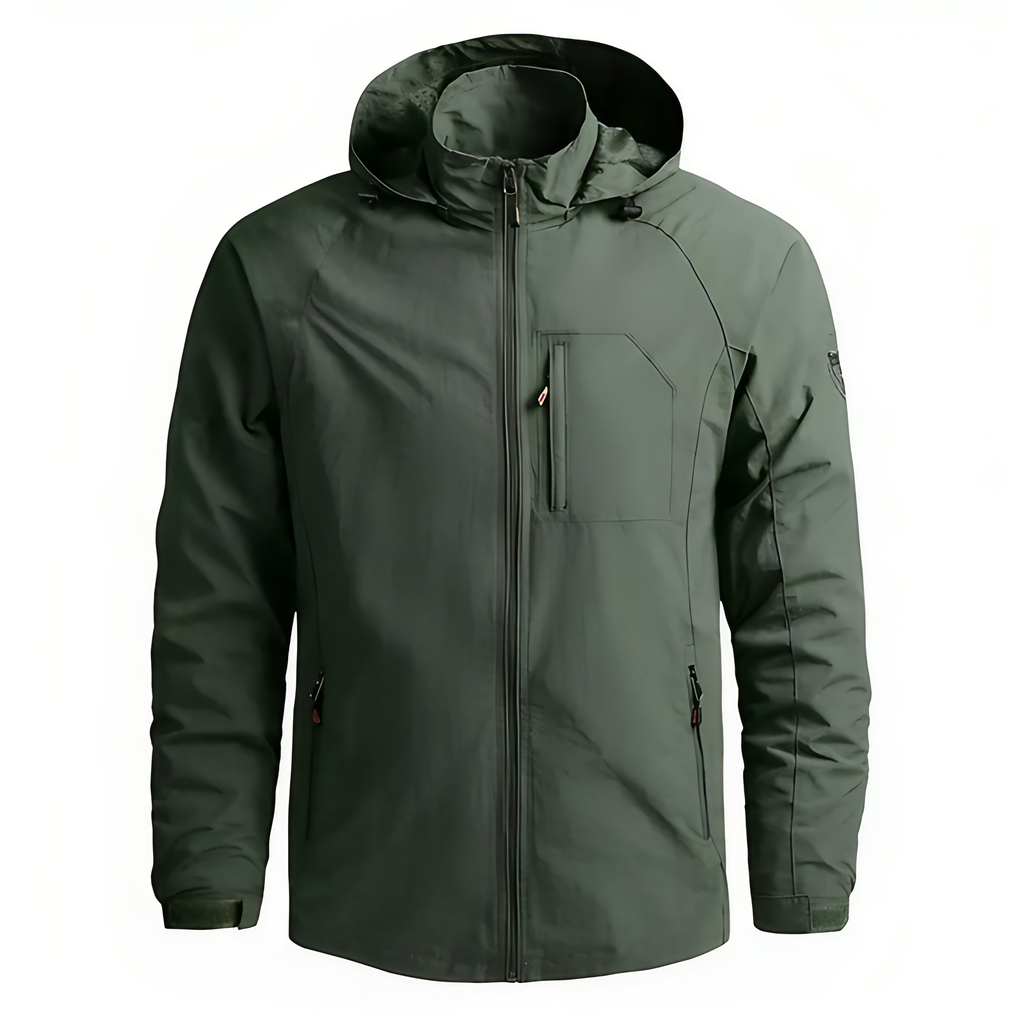 Coupe-vent homme imperméable à capuche, léger, du S au 2XL, vert militaire