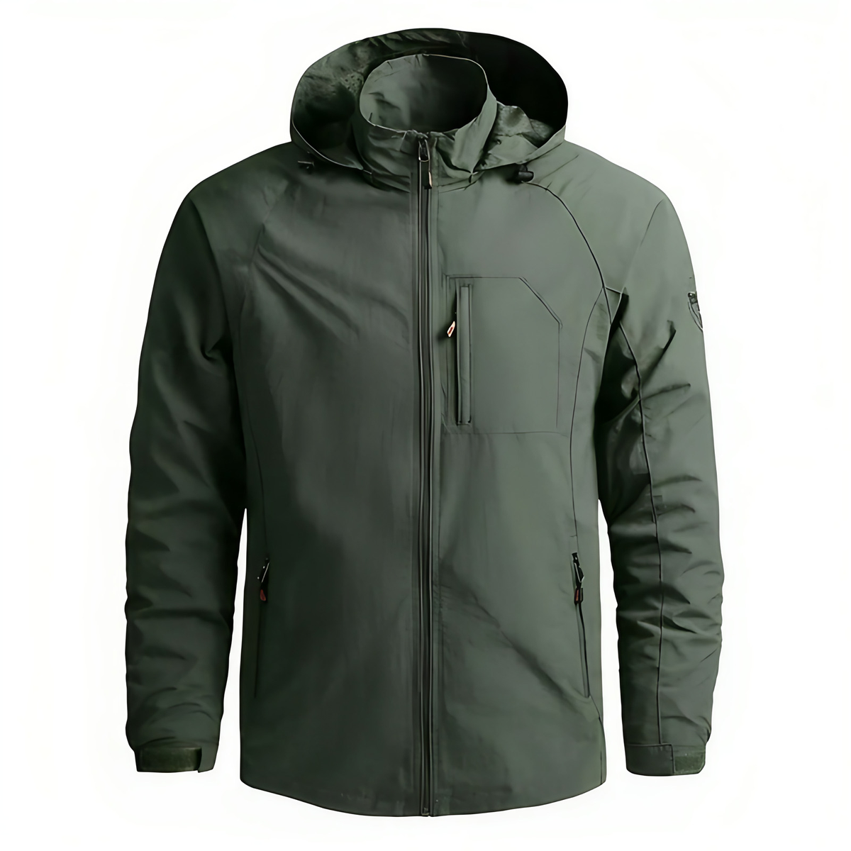 Coupe-vent homme imperméable à capuche, léger, du S au 2XL, vert militaire