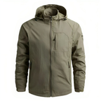 Coupe-vent homme imperméable à capuche, léger, du S au 2XL, kaki