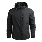 Coupe-vent homme imperméable à capuche, léger, du S au 2XL, noir