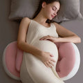 Coussin de grossesse en U, housse lavable, rose, bleu ou vert, rose