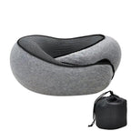 Coussin de voyage en U, mousse à mémoire de forme, 290 g, gris