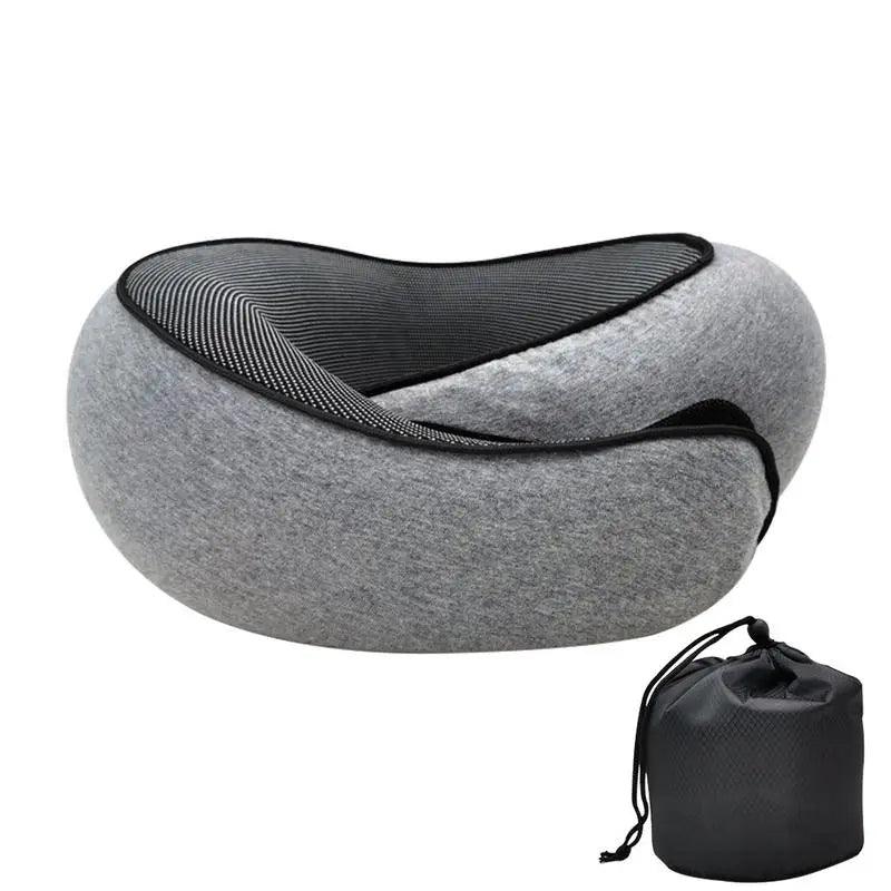 Coussin de voyage en U, mousse à mémoire de forme, 290 g, gris