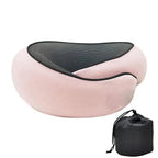 Coussin de voyage en U, mousse à mémoire de forme, 290 g, rose