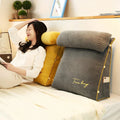 Coussin dossier en forme de coin avec poches, huit coloris, anthracite