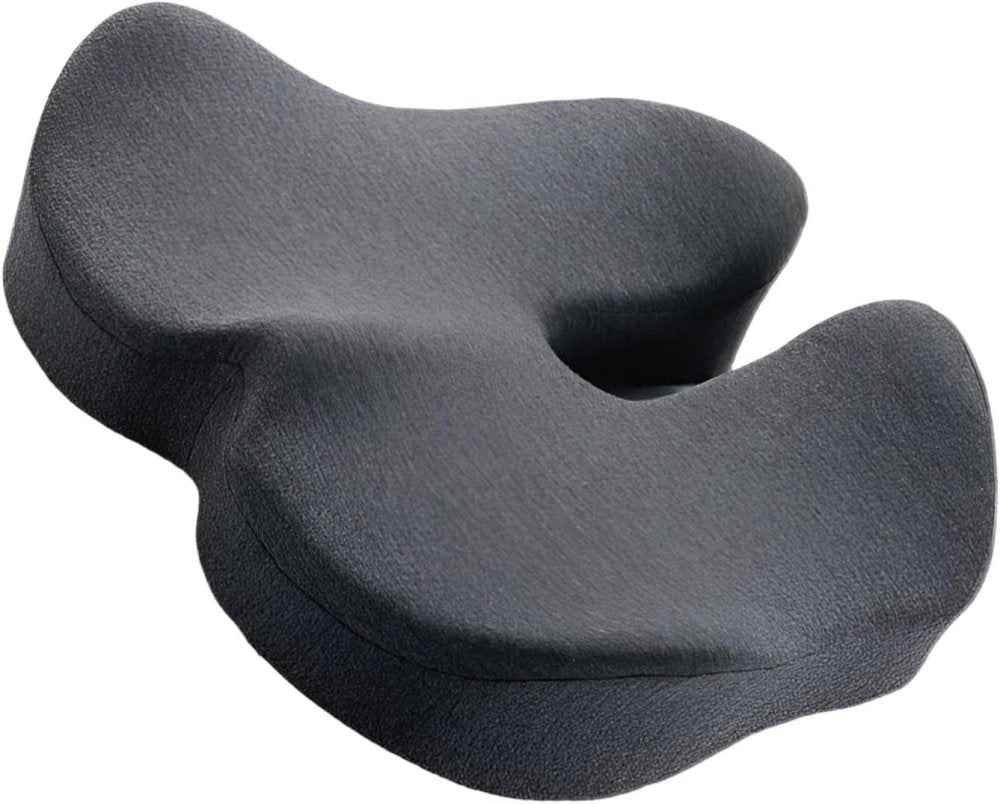 Coussin d'assise ergonomique à découpe centrale, mousse haute densité
