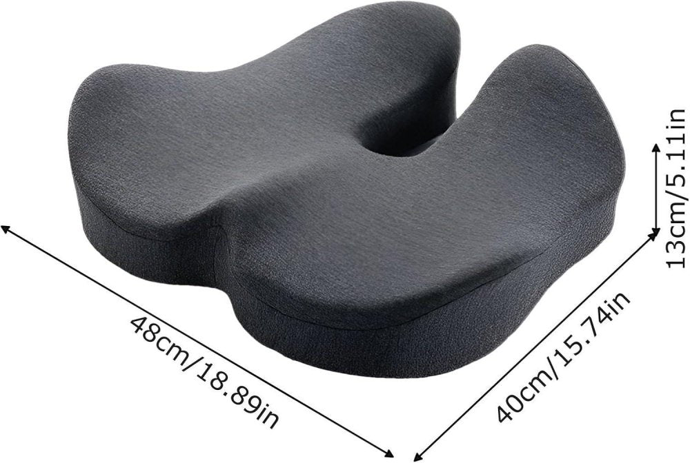 Coussin d'assise ergonomique à découpe centrale, mousse haute densité