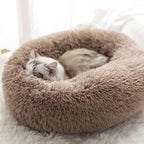 Coussin rond pour chat, rembourrage moelleux, de 40 à 100 cm, taupe