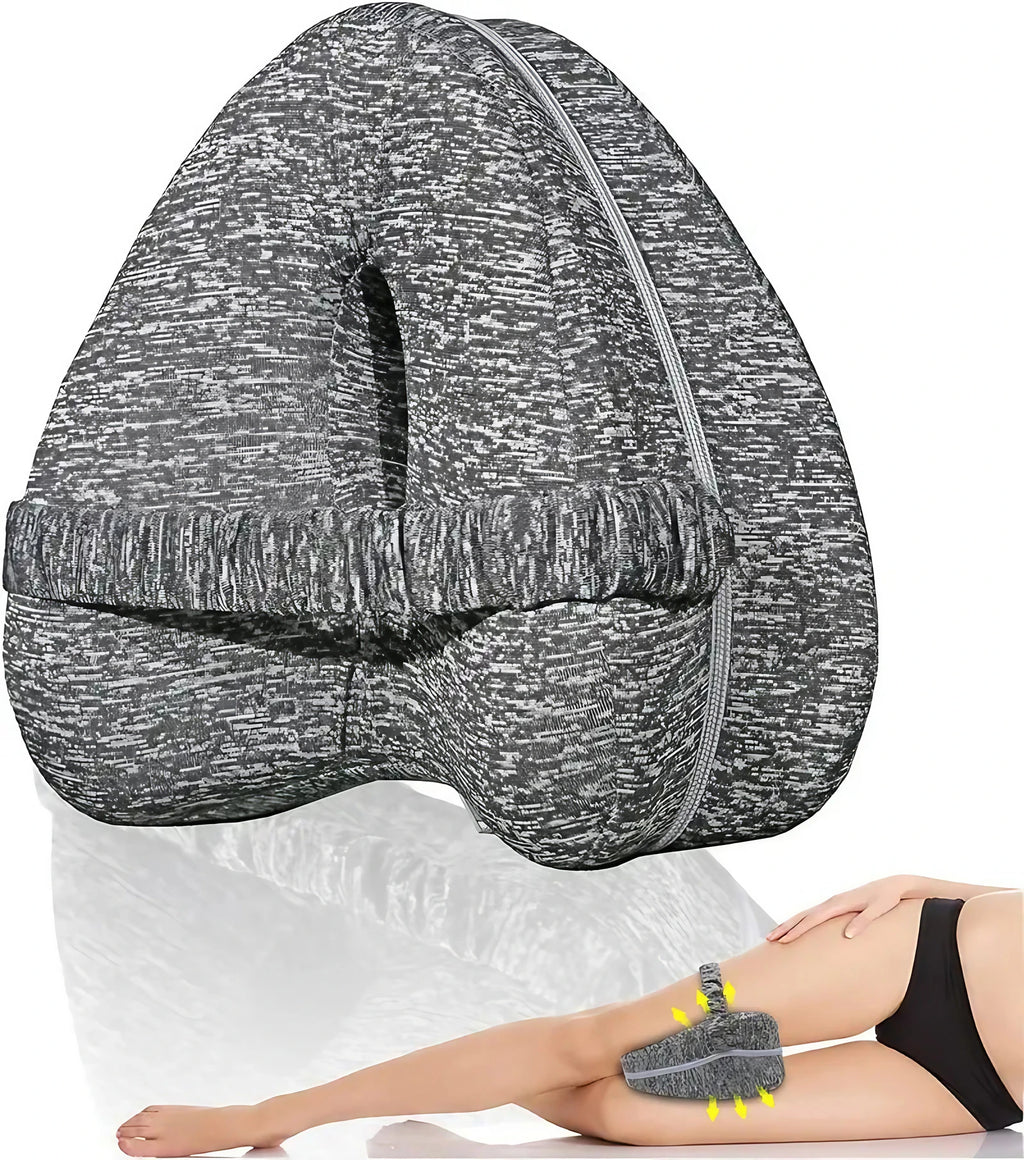 Coussin ergonomique en mousse à mémoire de forme, housse lavable, gris