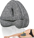 Coussin ergonomique en mousse à mémoire de forme, housse lavable, gris