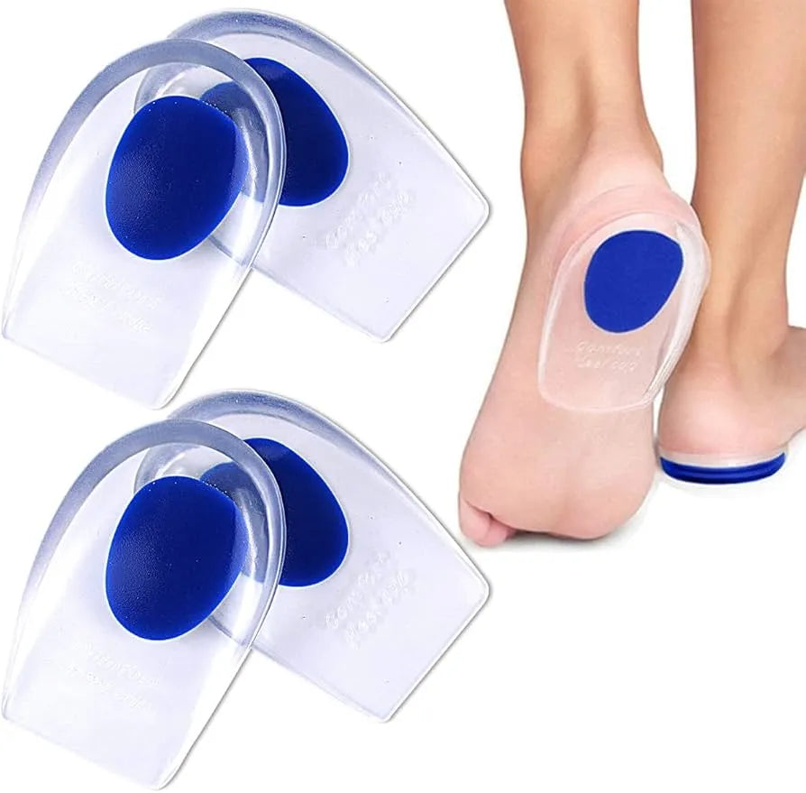 Talonnettes en gel de silicone, lot de 3 paires, deux tailles