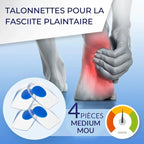 Talonnettes en gel de silicone, lot de 3 paires, deux tailles