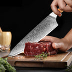 Couteau de chef style japonais, lame Damas VG10 de 8 pouces