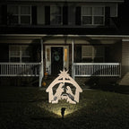 Crèche de Noël d'extérieur en PVC, silhouette lumineuse