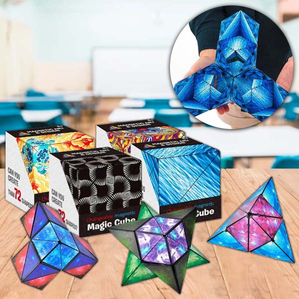 Cube casse-tête rotatif, jeu de réflexion en quatre thèmes