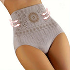 Culotte gainante femme, maintien du ventre et des hanches, gris
