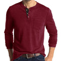 T-shirt manches longues homme coupe cintrée, huit coloris, rouge