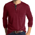 T-shirt manches longues homme coupe cintrée, huit coloris, rouge