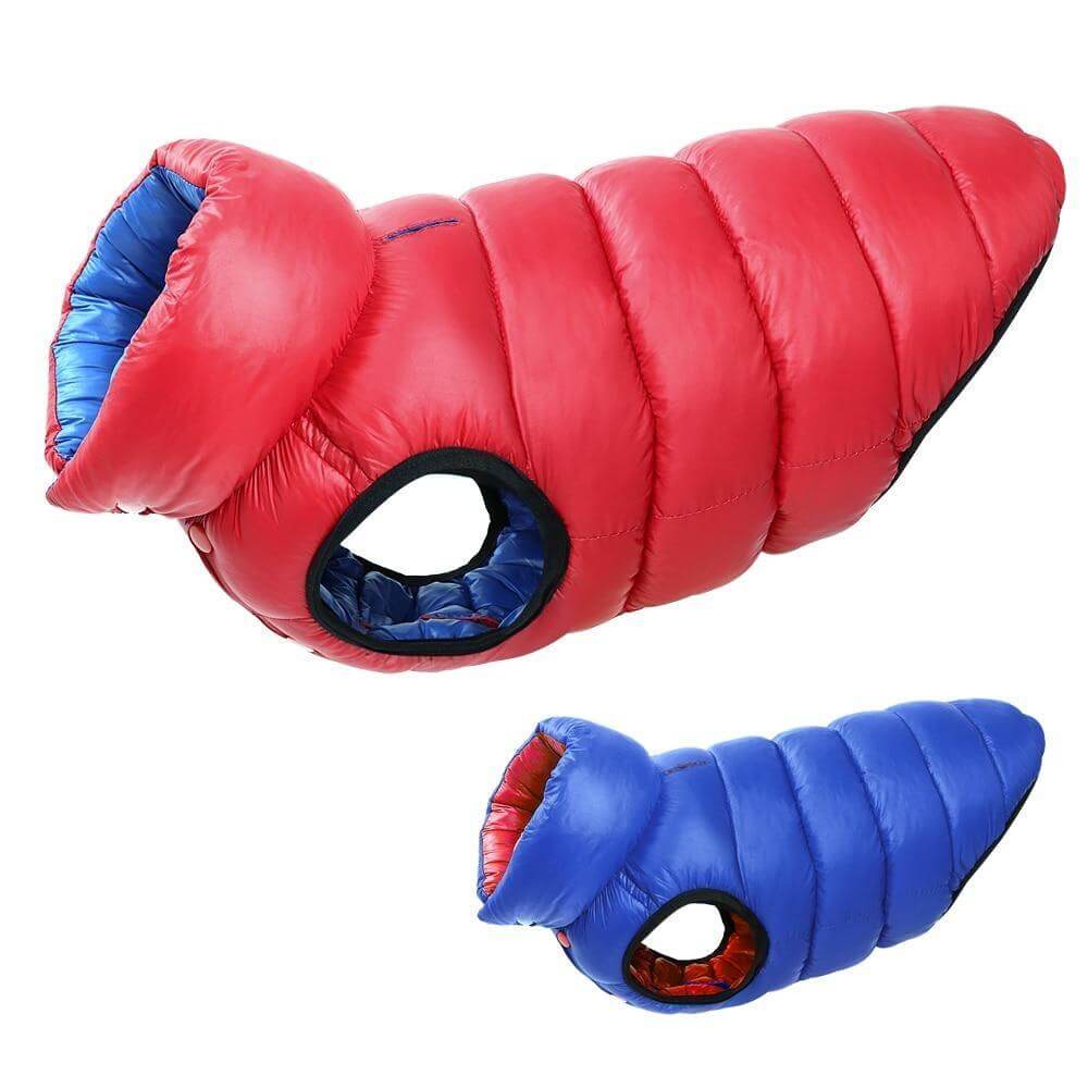 Manteau pour chien réversible et imperméable, doublure polaire