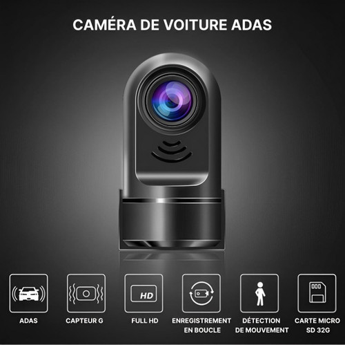 Dashcam voiture avec GPS, aide à la conduite et commande vocale
